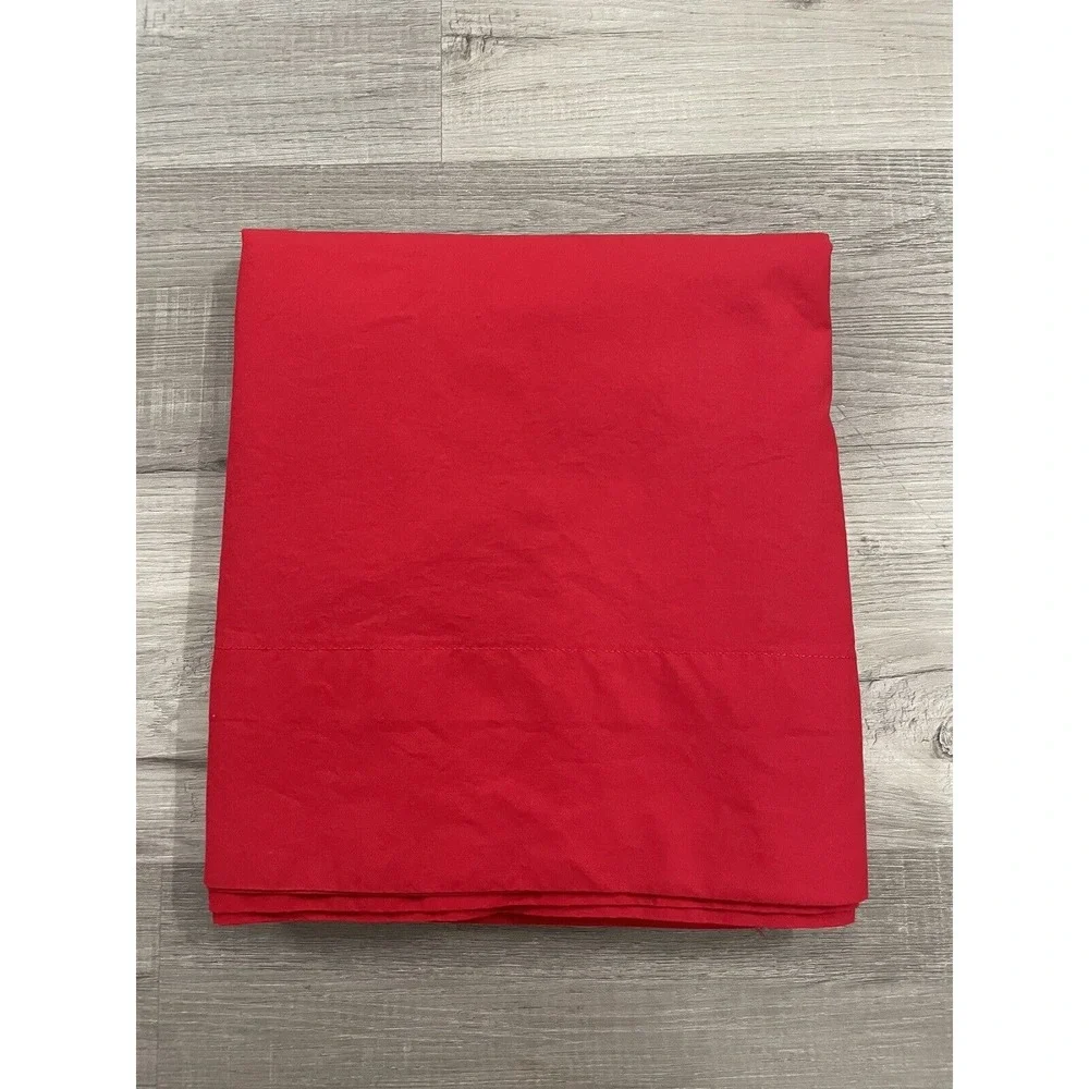 Ralph Lauren Solid Red TWIN Flat‎ Sheet 100% Cotton